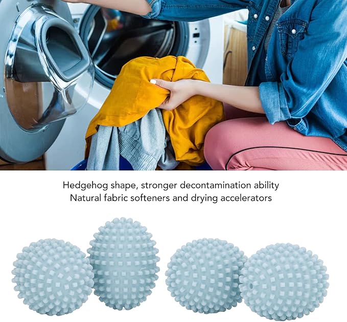 8pcs Washer Dryer Balls Laundry Washing Ball Reusable Prevent Tangling Stain Removal PVC Softener Ball for Washing Machine