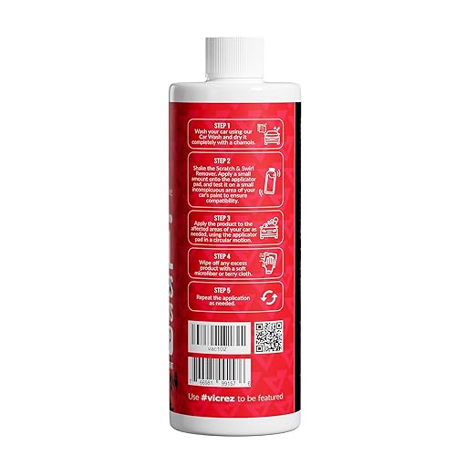 Vicrez Auto Care vac102 Remover Pro Swirl, Scratches, Water Spots, Tree Sap w/Microfiber Towel and Sponge Kit
