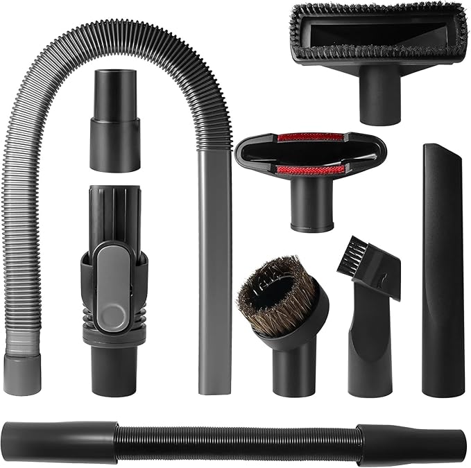 Replacement Accessories for Shark Cordless Vacuum IX141, IZ462H, IZ483H, IZ363HT, IZ361H, IZ163H, IZ362HD. Horsehair Brush, Dust Brush, Extension Hose, Crevice Tool, Dryer. D-Shaped Connector.