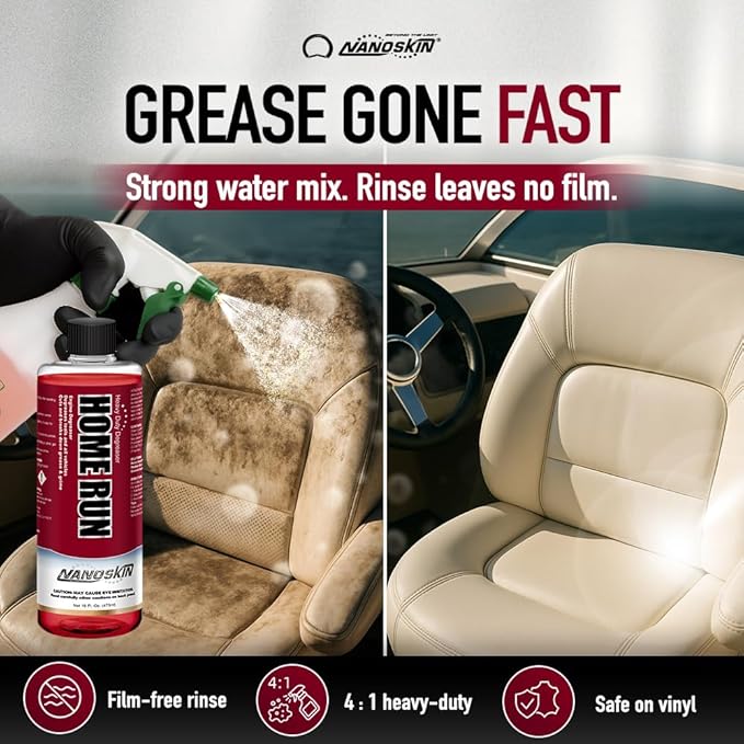 Nanoskin Home Run Heavy Duty Industrial Degreaser 5 Gallons – Removes Oil, Grease & Soil on Appliance, Grill, Stovetop, Concrete, Tool, Engine, Fiberglass, Aluminum, Stainless Steel & Kitchen Surface