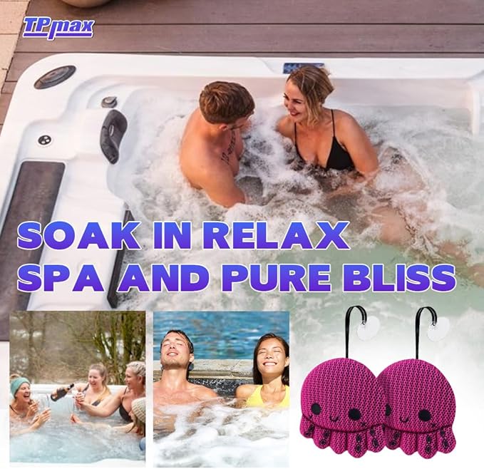 TPmax Reusable Hot Tub Scum Absorber and Oil Absorbing Sponge Twin Pack, Must Have hot tub Accessories for Spa and Pool Cleaner - Hot Tub Sponge - Pool Scum Absorber