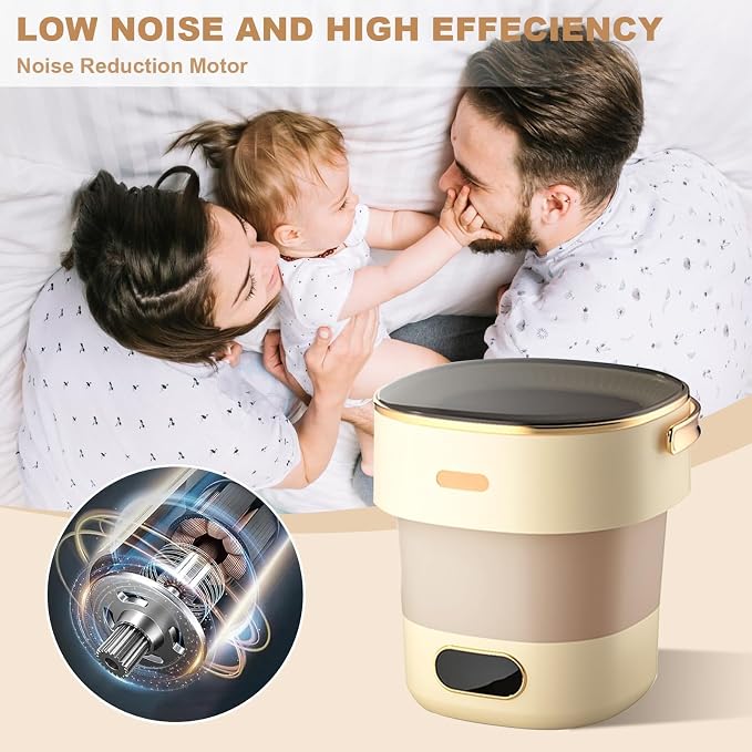 Portable Washing Machine, Mini Washer 13L Upgraded Large Capacity Foldable Washer Deep Cleaning of Underwear Baby Clothes and Other Small Clothes for Apartments Dormitories Hotels