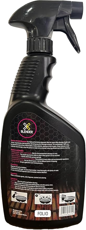 CTX Grill Degreaser - Eco-Friendly & Powerful Cleaner | Citrus Scented, Fast-Acting Formula for Heavy Duty Grime Removal | 100% Biodegradable & Safe for All Grill Surfaces