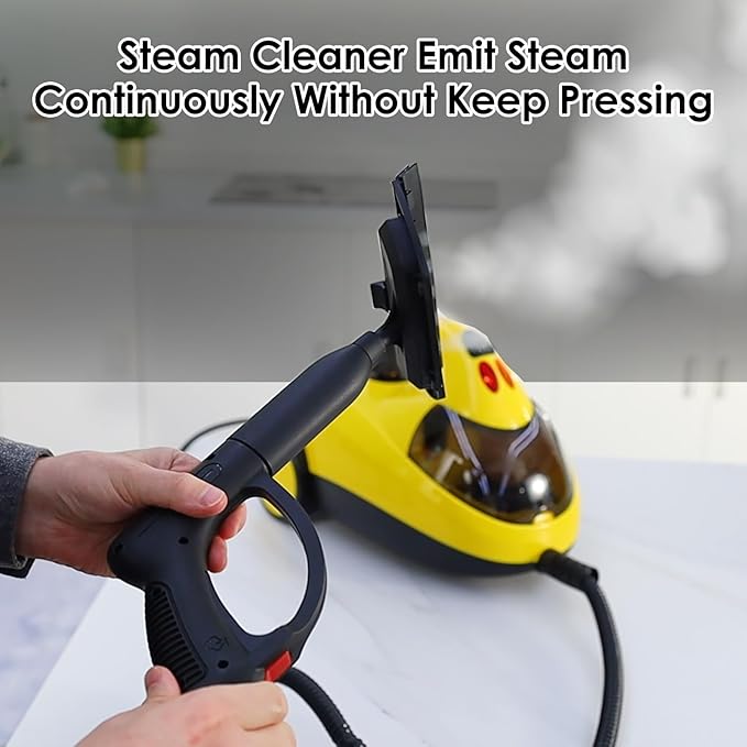 1500W Steam Cleaner 36-Piece All-in-One Attachments Kit, 99% Sanitization, 22ft Reach, 360° Rotating Brush for Home/Car/Tile/Grout/Wallpaper Removal, Chemical-Free Cleaning (36 in 1)