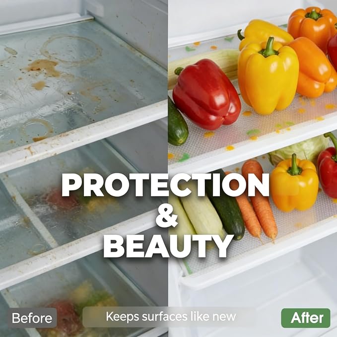 Beautysaid Shelf Liner Non Adhesive — EVA Drawer & Cabinet Liner, Waterproof Non Slip Kitchen Shelf Paper, Thick Washable Refrigerator Mat for Cabinet Shelves & Pantry, Floral, 12 in x 20 FT