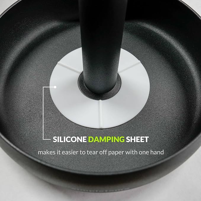 simpletome Heavy Duty Paper Towel Holder Countertop Prevent Kitchen Paper from Unraveling (Marble Black)