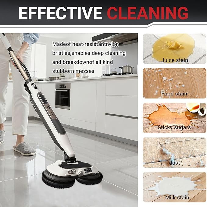 2PC S7001 Enhanced Replacement Brush Heads for Shark S8201/S7000 Series, for Deeper Cleaning of Hard Floors with Shark Steam Mops (Black Grey)