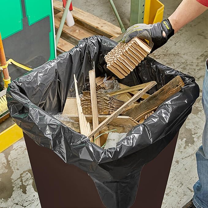 BEIDOU-PAC Contractor Heavy Duty Trash Bags 42 Gallon | 26 Count | 3 MIL | 32.8" X 46" | Large Black Flap Tie Construction Garbage Bags for Business Home Commercial, Industrial, Storage, Outdoor