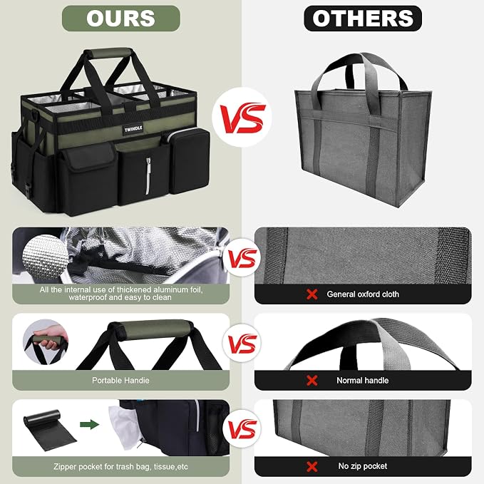Extra-Large Cleaning Caddy, Large Cleaning Supply Caddy For Cleaners,Housekeepers | Detachable Divider & Support Board,Adjustable Shoulder Strap & Waist Belt
