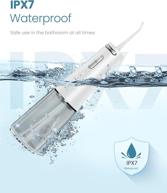 Onlyone Water Flosser — Cordless Dental Water Jet with 4 Pressure Modes, 1500-2000 Pulses/Min, 300ML Tank, IPX7 Waterproof, Rechargeable Portable Oral Irrigator for Braces, Sensitive Gums & Travel