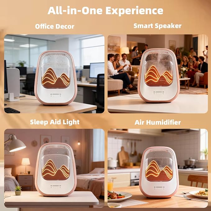 8-in-1 White Noise Sound Machine with Rain Drop Real Sound, Amber | Sound Machine with Aroma Diffuser for Sleeping, Stress Relief, Night Light Timer for Bedroom Office Home Hotel SPA Decor