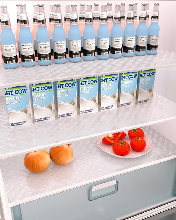 Shelf and Drawer Liner for Kitchen Cabinet, Non-Adhesive 18in x 240in Waterproof Contact Paper Refrigerator Liners Thickened Durable EVA Material Non Slip Mat for Dresser Cupboard Pantry Protector