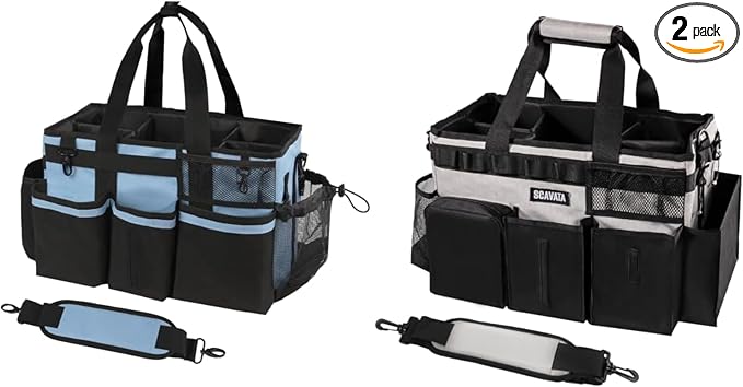 2 Pack Cleaning Caddy Bag (Blue & Grey)