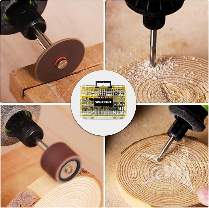 544-Piece Rotary Tool Accessories Kit, Universal Rotary Tool Bits for Easy Drilling, Cutting, Grinding, Sanding, Sharpening, Carving and Polishing, with Carrying Case
