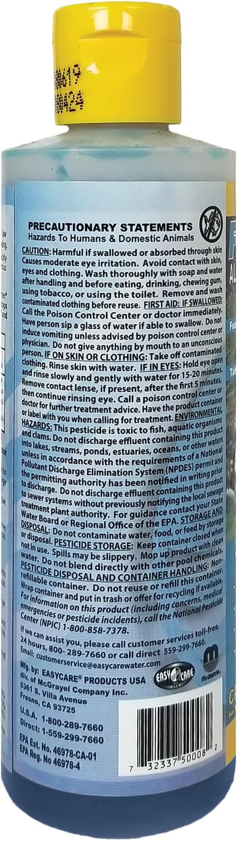 EasyCare FounTec Algaecide and Clarifier, 8 oz. Bottle