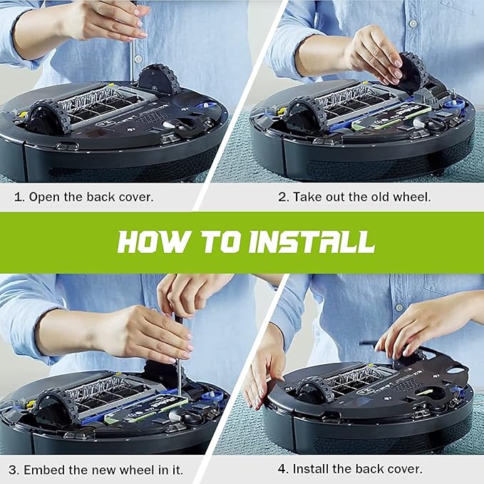 Drive Wheel Module Compatible for IRobot Roomba j9 J7 J7+ J6+ i8 i7 i7+ i6 i5 i5+ i4 i3 i3+ i2 Plus E5 E6 Robot Vacuum Cleaner Replacement Parts Accessories (E I J series)