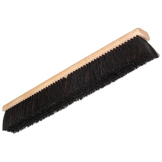 SPARTA Flo-Pac Horsehair Floor Sweep, Floor Brush for Cleaning, 24 Inches, Black
