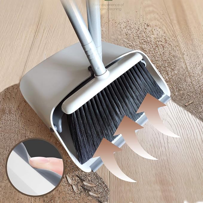JEHONN Broom and Dustpan for Home