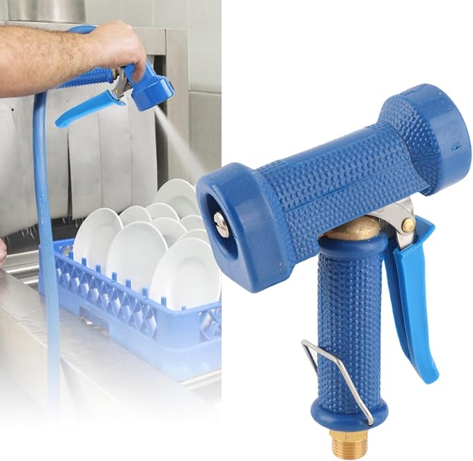 High Pressure Spray Nozzle, Kitchen Cleaning Spray Head Multifunctional Cleaning Sprayer for Hotel Restaurant Kitchen Floor Car Washing (2pcs-20mm Male Thread)