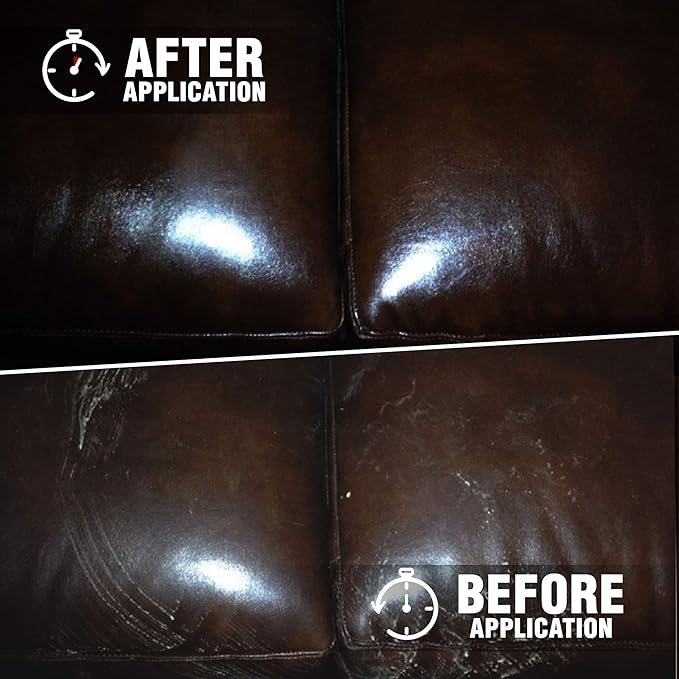 Milsek Leather & Vinyl Cleaner & Conditioner - Cleaning Supplies for Leather Home Furnitures, Couch, Automotive Interior, Shoes, Bags - 12 Fl Oz (Pack of 1)