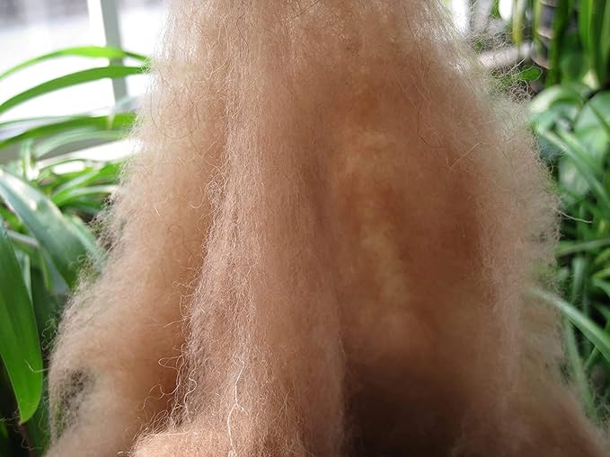 iMongol Super Clean Fine Camel Wool Fiber Filler Cloud for Stuffing, Needle Felting, Spinning,Blending and Dryer Balls, Carded,Un-Dyed,Natural Brown, 19 Micron (4oz)