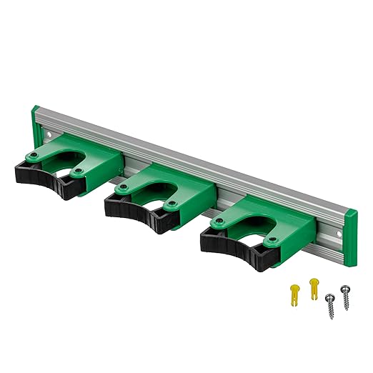 Unger Commercial Broom Holder Wall Mount (Case of 5) - Quick-Snap Mop, Tool & Pole Holders 14", Aluminum/Plastic, Ideal for Organizing Cleaning Tools - HO350