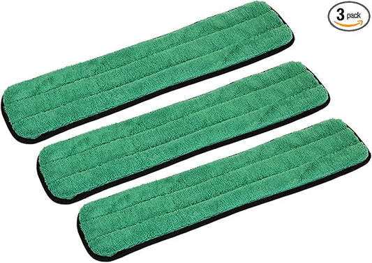 Real Clean 36 inch Microfiber Dry Dusting Mop Pad for Flat Mop Frames (Pack of 3)