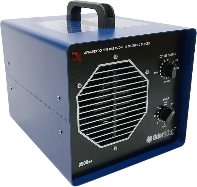 OdorStop OS3500UV2 Professional Grade Ozone Generator/UV Air Purifier for Areas of 3500 Square Feet+, For Deodorizing and Purifying Medium to Large Spaces Such as Homes and Offices