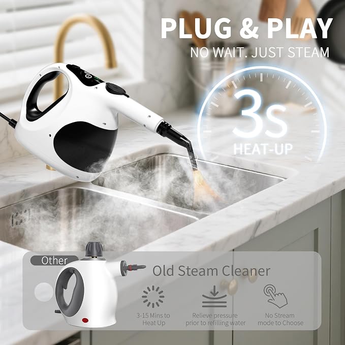Handheld Steam Cleaner for Home – 3s Instant Heat-Up 233