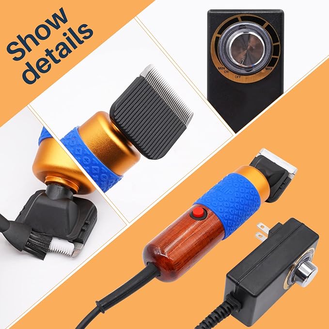 Carpet Trimmer with Shearing Guide, Rug Tufting Carver Clippers, Rug Shears Carpet Carving Tool Electric Speed Adjustable Low Noise for Clean Handmade Rug Keep Tufted Rug Surface Uniform, 200W