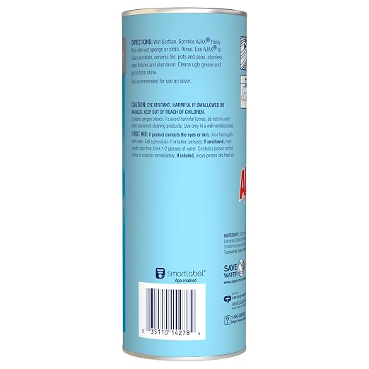AJAX-14278 Professional Oxygen Bleach Powder Cleanser, Heavy Duty, Bulk Cleaner 21oz Can (Case of 24)