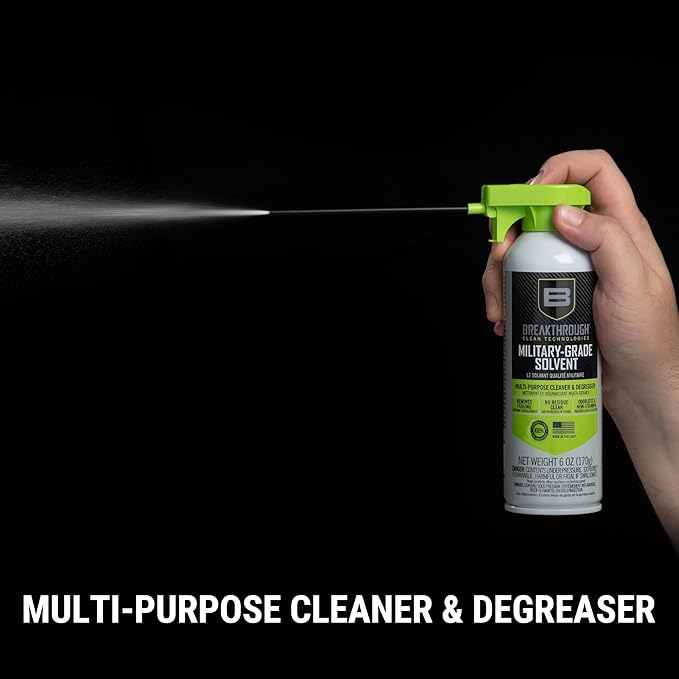 Breakthrough Clean Technologies Military-Grade Handgun and Rifle Cleaning Solvent, Grease Remover - 6oz/2oz/15ml/32oz Spray Bottle