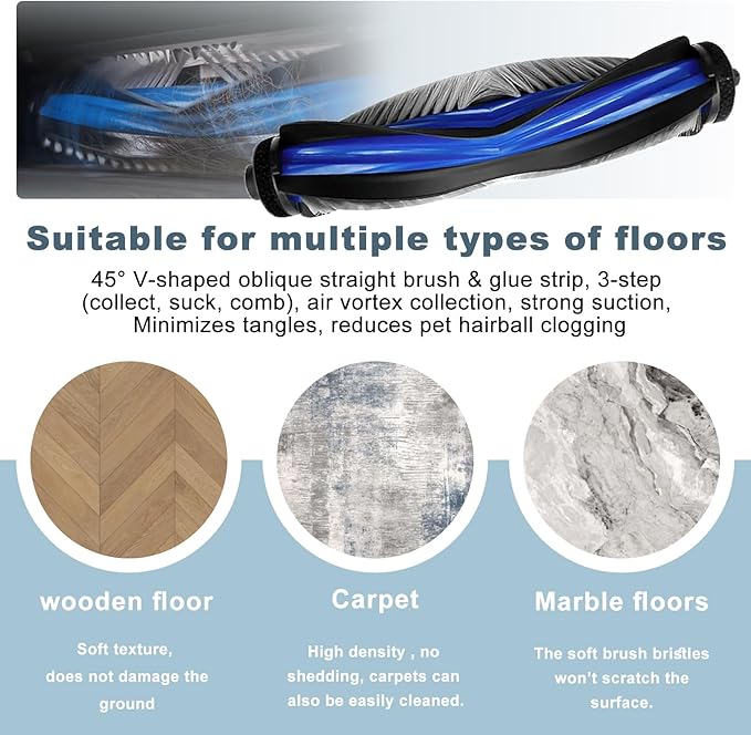 Main Brush Accessories for Ecovacs X11 OmniCyclone and X9 Pro Omni Robot Vacuum Cleaner, X11 OmniCyclone Replacement
