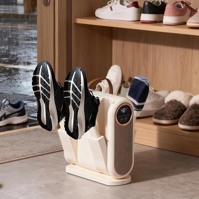Portable Handheld Boot and Shoe Dryer | Fast Drying, Adjustable Timer, Energy Saving, Rose Salt Compatible for Odor Reduction, For Sneakers, Gloves and Socks