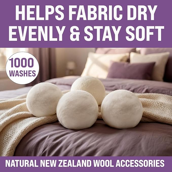 Luxury Lyocell Grounding Sheets 22% Silver Fiber, 74% Cooling Lyocell, 4% Silk, Quality Certified - Conductive Earth Fitted Sheet 15" Deep w/Wash Bag & Wool Dryer Balls (Beige, Queen)