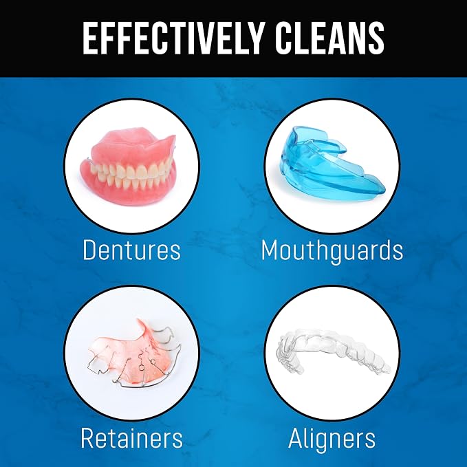 ZENGATE Retainer Cleaner Tablets for Dentures, Retainers, Aligners & Mouth Guards – 240 Denture Cleaning Tablets (8 Month Supply), Removes Plaque, Stains & Odor – FSA HSA Eligible