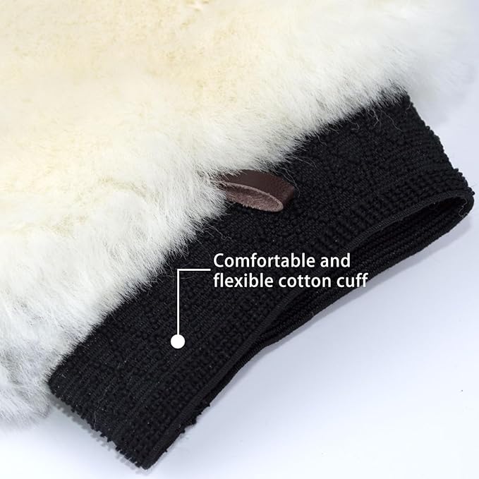 Gracefur Ultra-Soft Lambswool Car Wash Mitt – Scratch-Free & Extra Large Sheepskin Washing Glove for Cars, Trucks, SUVs, Motorcycles Detailing