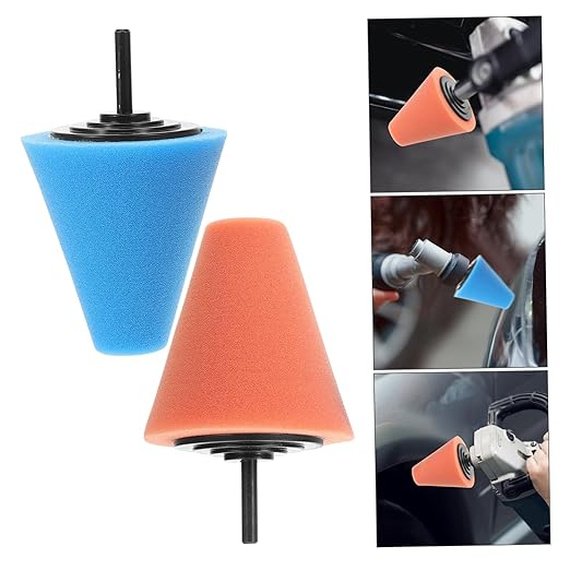 2pcs Car Wheel Polishing Sponge Discs Drill Buffer Attachment Waxing Sponge Discs for Car Polisher