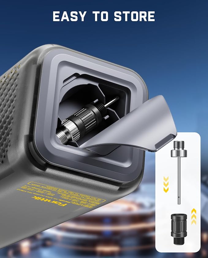 Fanttik X9 Apex Portable Air Compressor for Car Tires, 35s Fast Inflation, 150PSI Cordless Tire Inflator with Light and Power Bank, Handed Inflator for Car, Motorcycle, Bike, Mechanical Gray