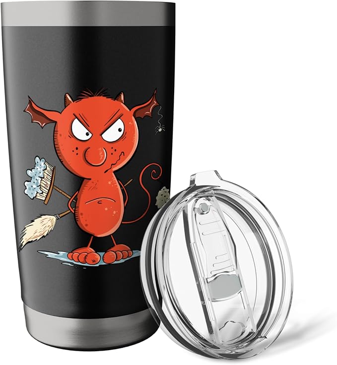Funny Cleaning Devil Housekeeping, Cleaning Supplies Stainless Steel Insulated Tumbler
