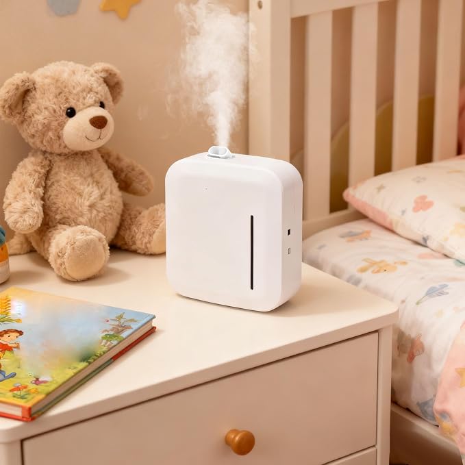 Essential Oil Diffuser, Pssopp Waterless Smart App Control Wide Coverage Dual Power Supply Aromatherapy Machine for Office Home