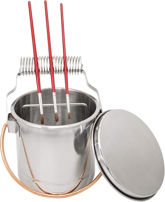 MyLifeUNIT Paint Brush Cleaner, Paint Brush Holder with Large Capacity Wash Tank and Removable Screen
