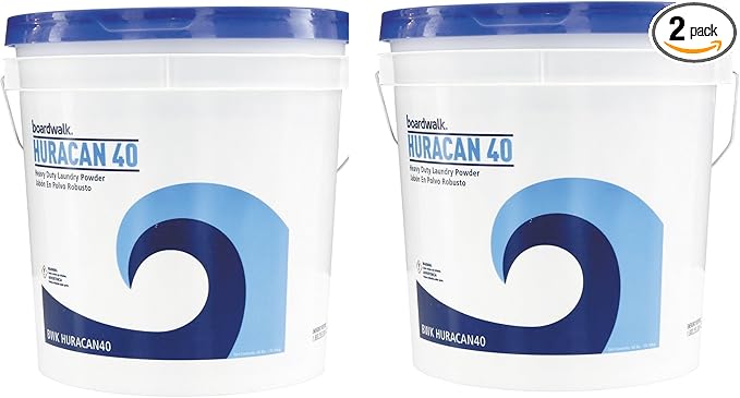 Boardwalk HURACAN40 Low Suds Laundry Detergent, Powder kzsDpS, 2 Pack (40lb (40 lb. Pail)