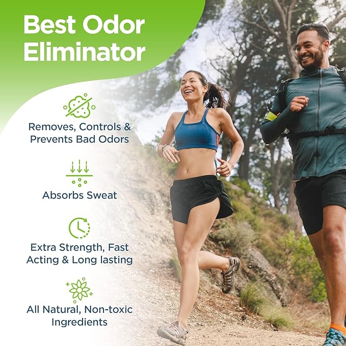 Rocket Pure Natural Foot and Shoe Deodorizer Powder, Deodorant and Odor Eliminator for Men and Women, Smell Remover, Formulated with Essential Oils, Made in the USA, Eucalyptus, 4 oz, (Pack of 2)