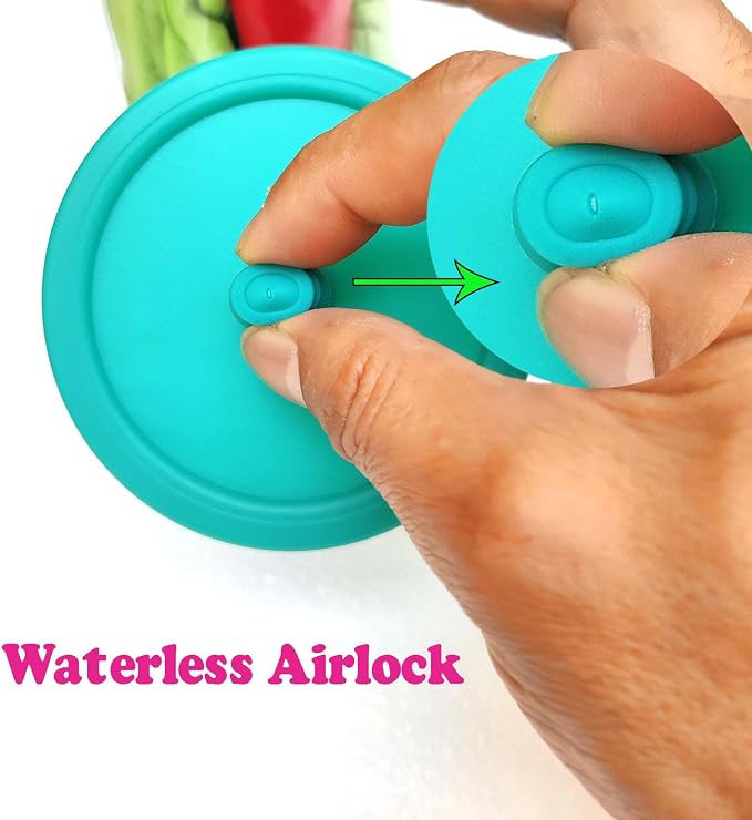 4 Pcs Fermentation Lids - waterless Airlock Fermenting for 86mm Wide Mouth Mason Jar（Jars Not Included）