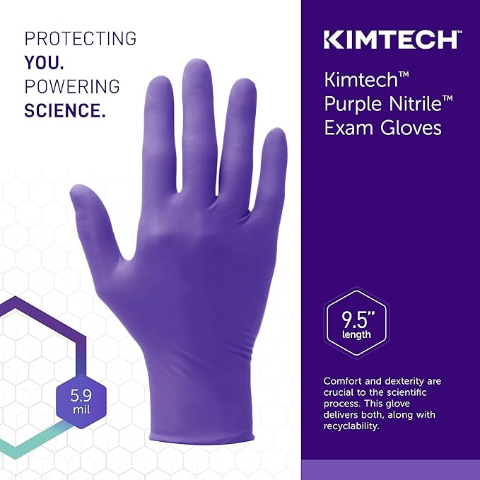 Ansell Kimtech™ Purple Nitrile™ Disposable Exam Gloves