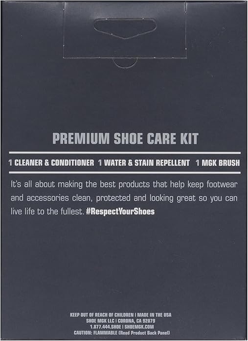 Shoe MGK Clean & Protect Shoe Care Kit Shoe Cleaner & Conditioner, Water & Stain Repellent, and Brush