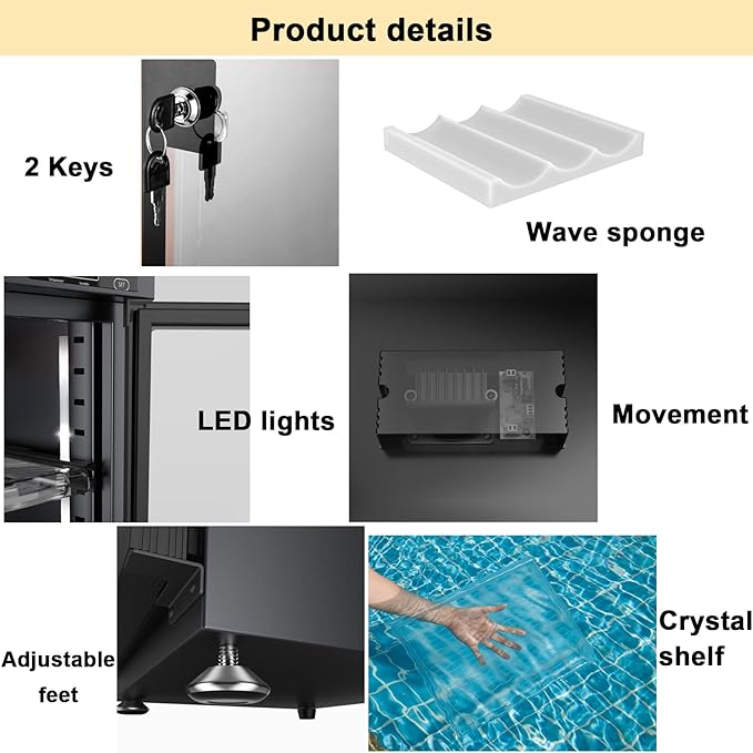 80L Dehumidifying Dry Cabinet Box, Digital Control Noiseless and Energy Saving, 4 Layers for DSLR SLR Camera Lens and Electronic Equipment Storage,Temperature Humidity LED Dual Screen