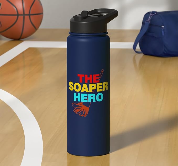 The Soaper Hero Cleaning Stainless Steel Insulated Water Bottle