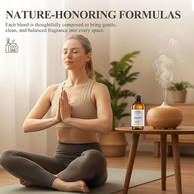 Hotel Collection Diffuser Oil Scent Inspired by The Iconic 5-Star Hotel Baccarat for Waterless Diffuser & Home Scenting Essential Oil for Ultrasonic and Crafting (4 Fl Oz Pack of 1)